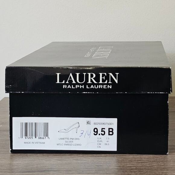 Lauren Ralph Lauren Women's Lanette Pointed Toe Pumps Size 9.5 Silver NWT - Picture 8 of 8